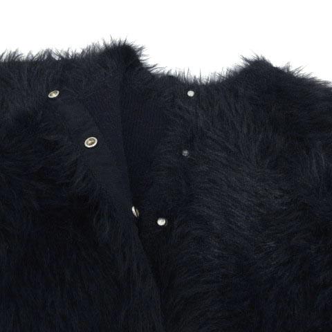 プラステ PLST フェザーヤーン2WAYクルーネックカーディガン 12