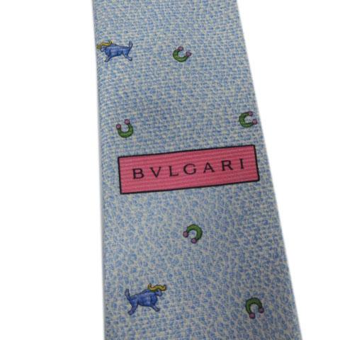 BVLGARI（ブルガリ） ネクタイ アニマル柄 バッファロー 蹄鉄