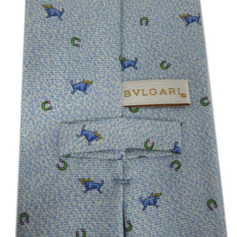 BVLGARI（ブルガリ） ネクタイ アニマル柄 バッファロー 蹄鉄
