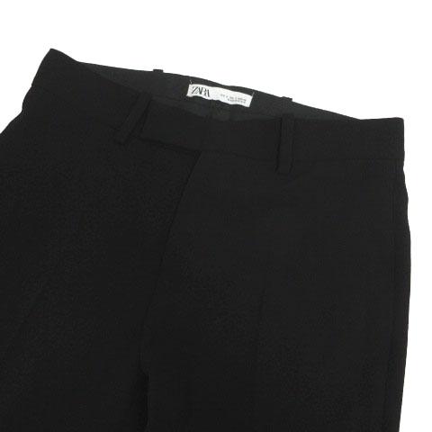 ZARA（ザラ） フレアパンツ スラックス シンプル 無地 ブラック 黒 S