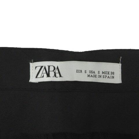 ZARA ザラ フレアパンツ スラックス シンプル 無地 ブラック 黒