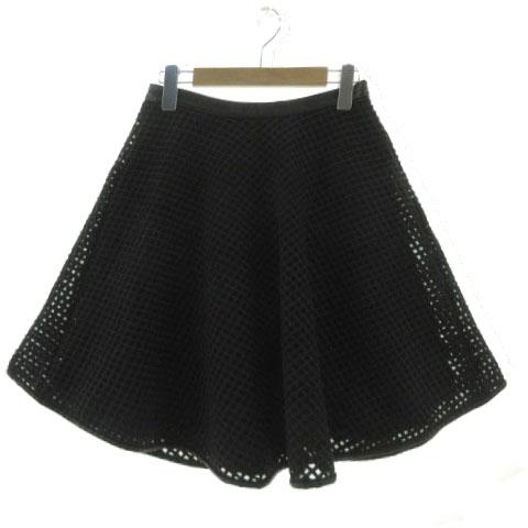 ダナキャランニューヨーク DKNY スカート メッシュ 立体ひし形格子柄