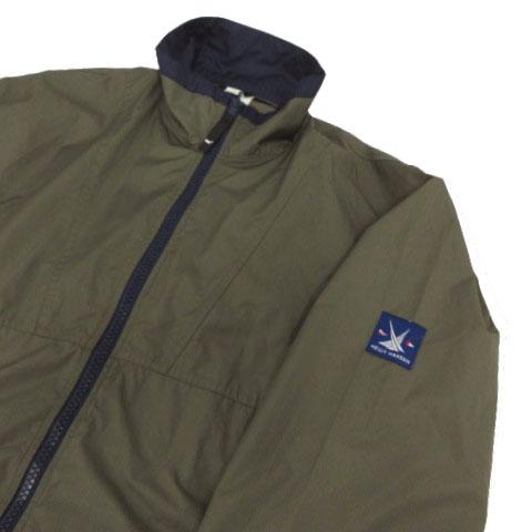 希少 美品 H/H ヘリーハンセン ナイロンジャケット XL オリーブ ヘリーハンセン HELLY HANSEN ナイロンジャケット スタンドカラー