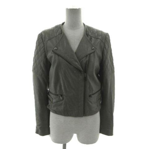 マッシモドゥッティ Massimo Dutti ライダースジャケット 羊革 レザー