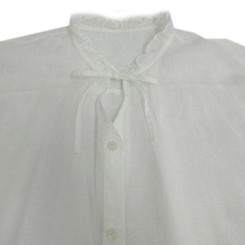 センソユニコ Senso unico Dw2R フリルネックリネンシアーシャツ