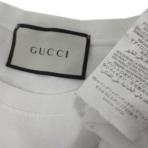 【中古】グッチ GUCCI Tシャツ ココキャピタン 丸首 プリント 半袖 コットン ホワイト 白 L メンズ GUCCI（グッチ） GUCCI Tシャツ ココキャピタン 丸首 プリント 半袖