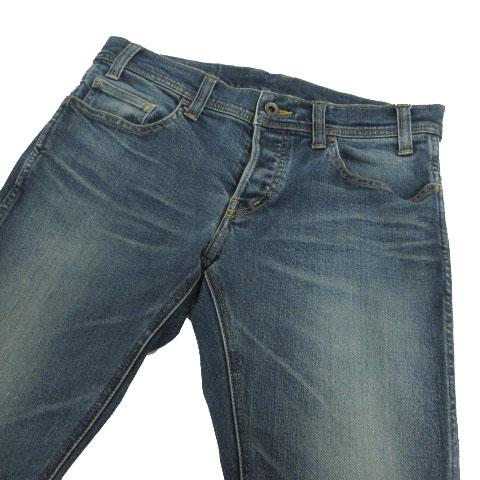 5351プールオム ストレッチデニムパンツ ダメージ加工 ボタン