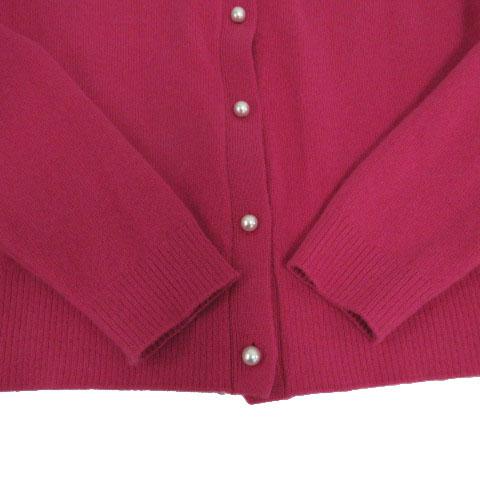 【中古】トッカ TOCCA カシミヤニットカーディガン ビジュー パールボタン カシミヤ100％ ピンク XS レディース トッカ TOCCA カシミヤニットカーディガン ビジュー パールボタン