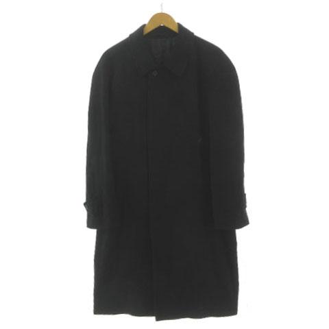 美品 カシミヤ BELTA BUONO ベルタボーノ ロングコート ブラック ベルタボーノ BELTA BUONO カシミヤブレンドステンカラーロングコート