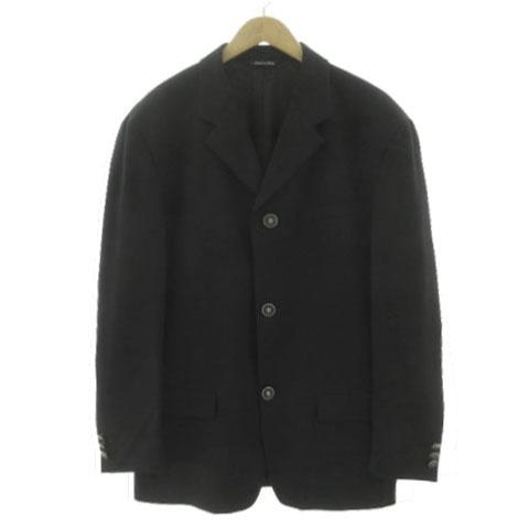 【中古】ヴェルサス VERSUS ジャンニヴェルサーチ ジャケット メドゥーサボタン 3B イタリア製 ウール混 黒 36/50 ヴェルサス VERSUS ジャンニヴェルサーチ ジャケット テーラードカラー