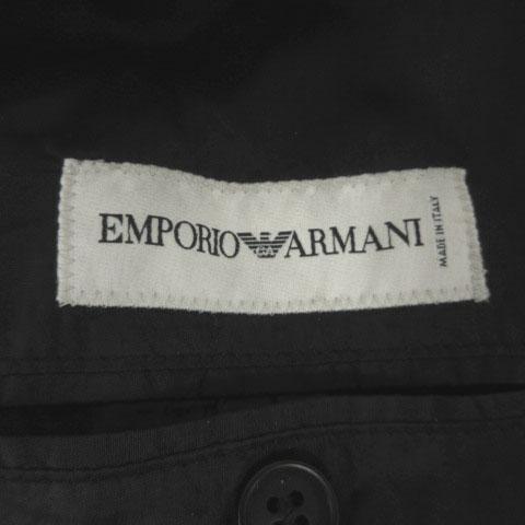 【中古】エンポリオアルマーニ EMPORIO ARMANI ジャケット マオカラー イタリア製 ストライプ ウール混 グレー系 54 メンズ EMPORIO ARMANI エンポリオアルマーニ ジャケット マオカラー