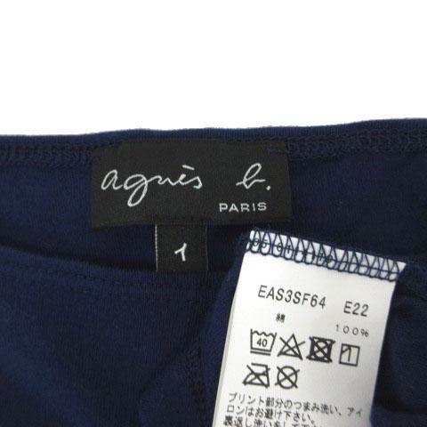 agnes b. レザール トカゲ ロンT ブルー系 ブルーネイビー 1 agnes b.（アニエスベー） レザール トカゲ ロンT EAS3SF64 Tシャツ