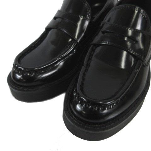 ZARA（ザラ） 未使用品 ローファー エナメル 厚底 ブラック 黒 36