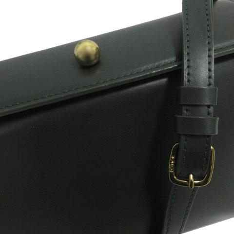 【中古】ポティオール POTIOR PICK MINI ISO-0148 ショルダーバッグ チャーム イタリア製レザー グリーン系 深緑 ポティオール POTIOR ピックミニ PICK MINI ISO-0148 ショルダーバッグ