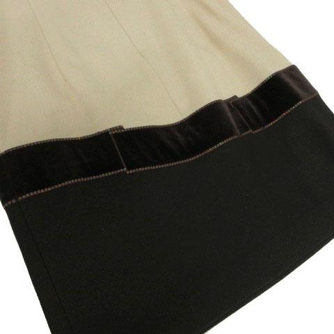 エムズグレイシー M'S GRACY ウールカシミヤリボン柄半袖ワンピース FN