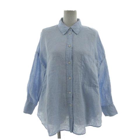 ZARA（ザラ） リネンシャツ 8372/034/403 胸ポケ 長袖 オーバーサイズ 