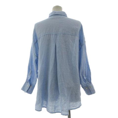 ZARA（ザラ） リネンシャツ 8372/034/403 胸ポケ 長袖 オーバーサイズ