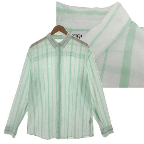 ZARA（ザラ） ZARA RELAXED FIT ストライプシャツ 6048/312/063 ボタン 