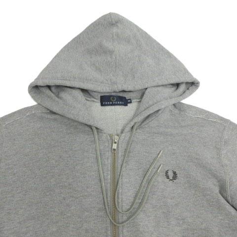 フレッドペリー グレー ジップアップジャケット FRED PERRY（フレッドペリー） スウェットジップアップパーカー ロゴ