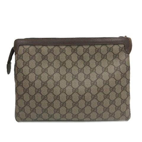 グッチ GUCCI オールドグッチ GGスプリーム シェリーライン 14.02.013 ショルダーバッグ イタリア製 PVC レザー ブラウン_2