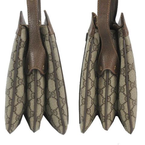 グッチ GUCCI オールドグッチ GGスプリーム シェリーライン 14.02.013 ショルダーバッグ イタリア製 PVC レザー ブラウン_3