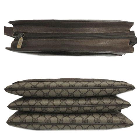 グッチ GUCCI オールドグッチ GGスプリーム シェリーライン 14.02.013 ショルダーバッグ イタリア製 PVC レザー ブラウン_4
