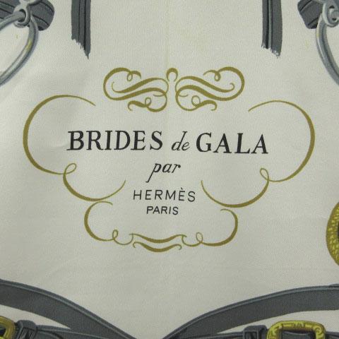 HERMES（エルメス） スカーフ カレ90 BRIDES DE GALA 式典用馬勒 ロゴ