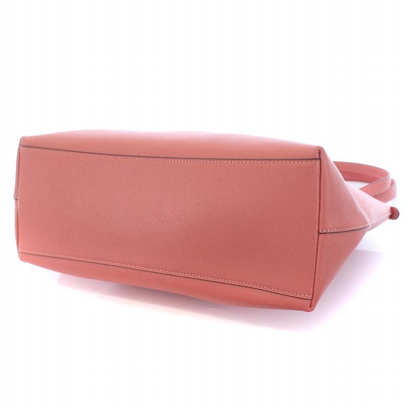 在庫限り Coach コーチ 中古 トートバッグ 古着 ベクトル レディース Tk ピンク レザー トートバッグ