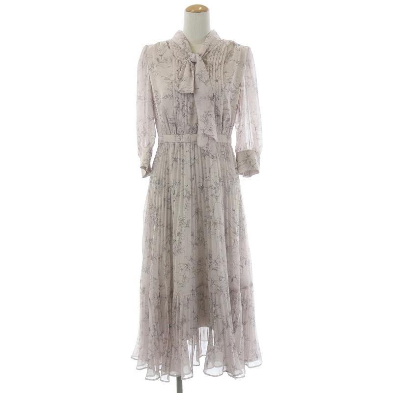 未使用品 ジャスグリッティー JUSGLITTY 22SS 7分袖ボウタイプリーツワンピース ロング フレア 花柄 0 XS ピンク グレー  42169761 :160-102209200004:ブランド古着販売のベクトル - 通販 - Yahoo!ショッピング