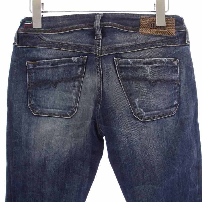 ディーゼル DIESEL LOWKY STRETCH デニムパンツ ジーンズ ジップフライ USED加工 W24L30 インディゴ WASH0800M /BM レディース｜vectorpremium｜08