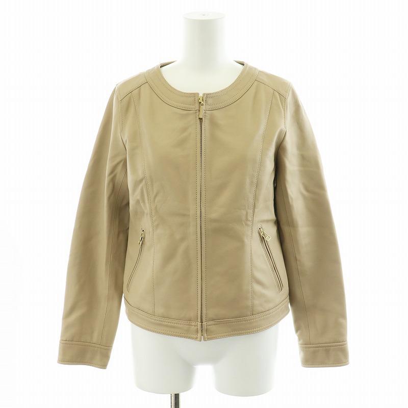 anySiS 本革　ノーカラーラムレザージャケット　ライダース【エニィスィス】 楽天市場】【本革】ノーカラーラムレザー ジャケット／エニィスィス