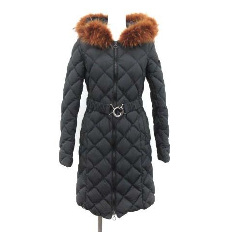 ブランドショッパー付き 中古 タトラス ピアネータ ダウンコート ロング キルティング ファー付きフード ラクーンファー ジップアップ 中綿 2 M 黒 レディース ベクトル 古着 当店人気の限定モデルが再々々入荷 Skylanceronline Com