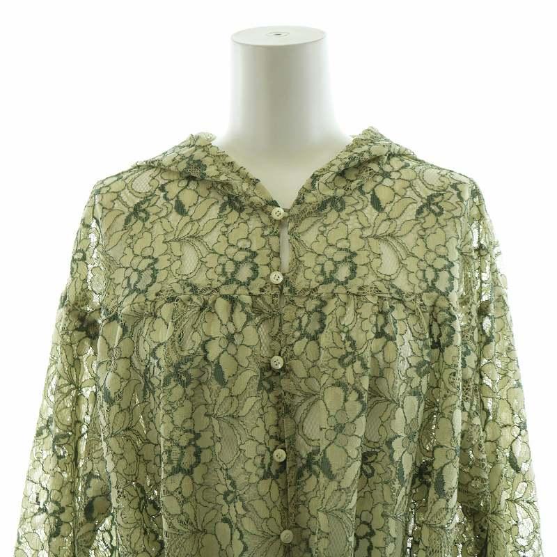 未使用品 コエル COEL レースフードガウン ロング丈 長袖 レース  