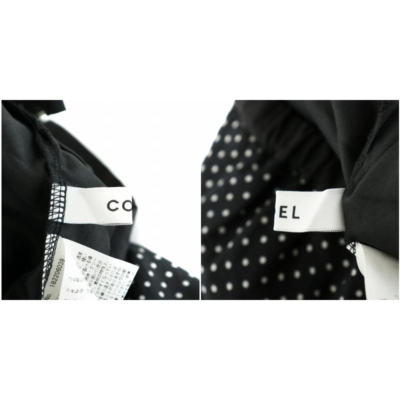 未使用品 コエル COEL ドットスリットスカート フレアスカート ミモレ  
