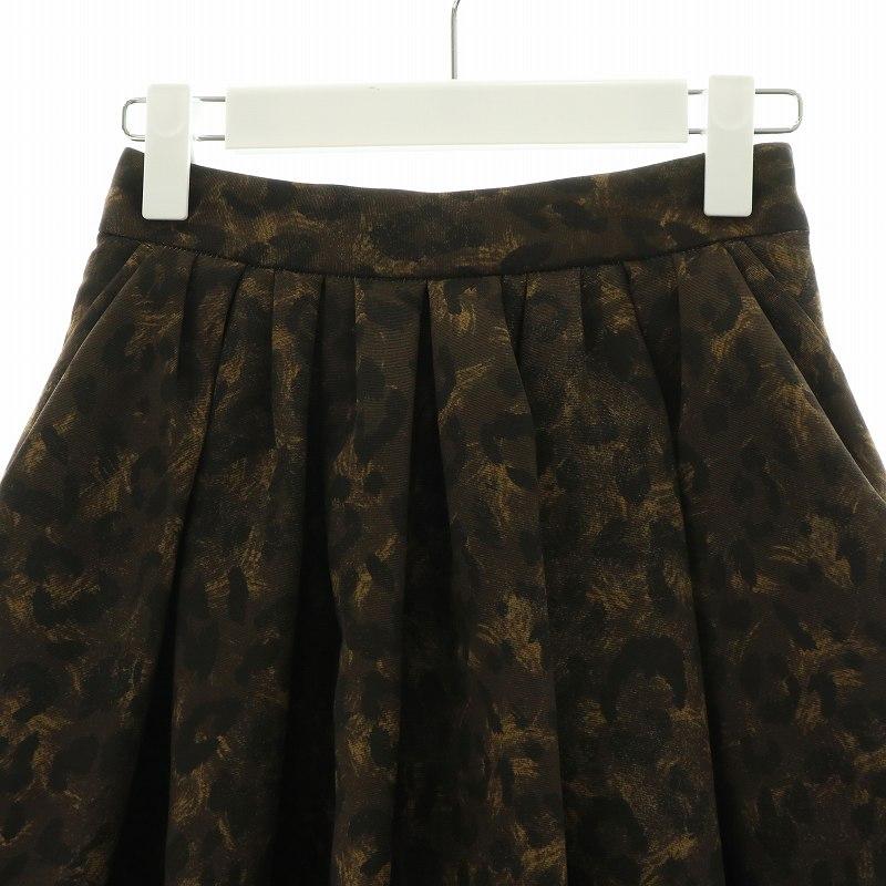 未使用品 コエル COEL レオパード変形タックスカート フレアスカート  