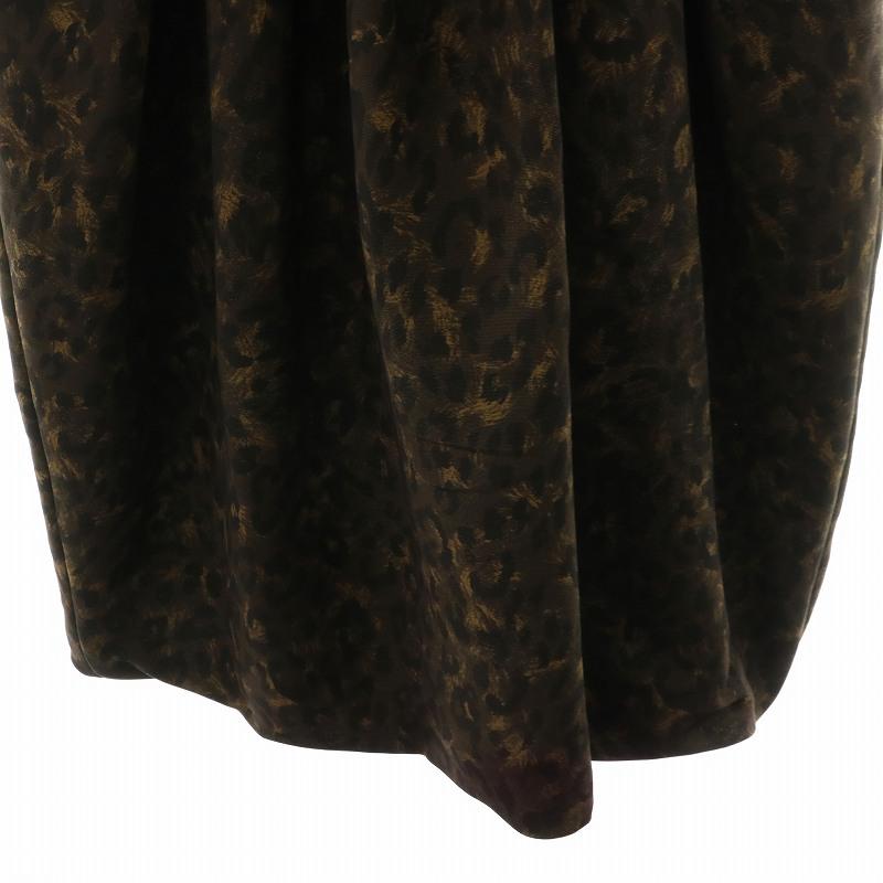 未使用品 コエル COEL レオパード変形タックスカート フレアスカート  