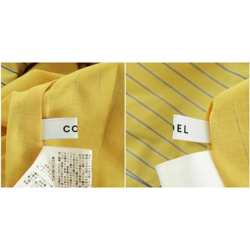 COELストライプ ワンピース36 未使用品 コエル COEL ストライプベルトワンピース ミモレ