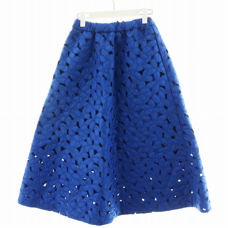 未使用品 コエル COEL フラワーキルティングスカート フレアスカート  