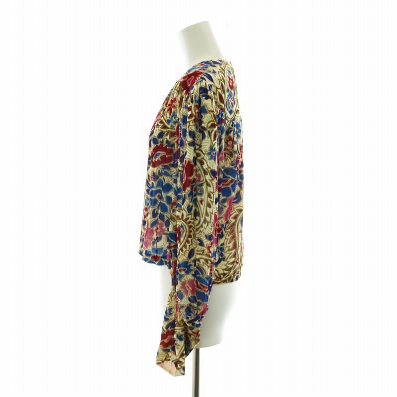 イザベルマラン シルク100% シャツ ISABEL MARANT 刺繍入りシルクシャツ 七分丈 ヴィンテージ 【公式通販】