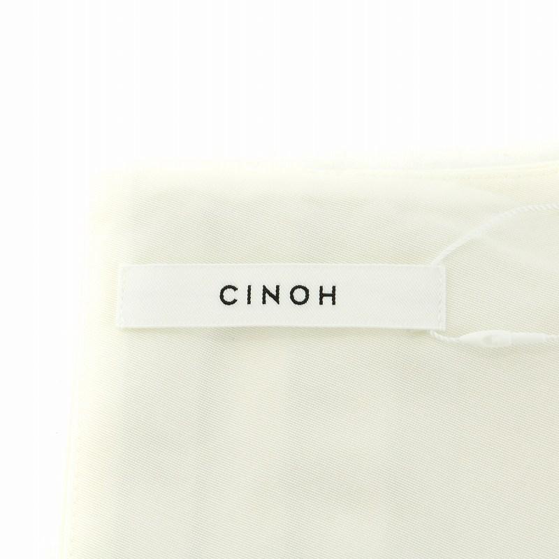 未使用品 チノ CINOH ベアトップ シルク混 絹混 38 M 白