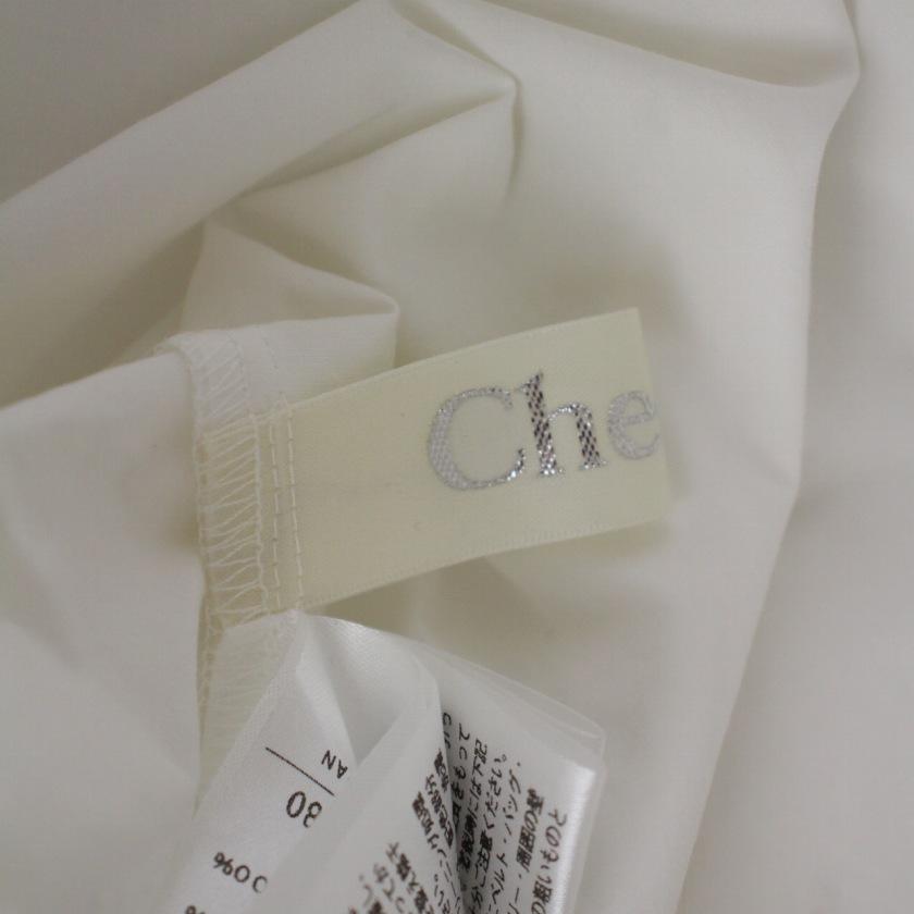 チェスティ Chesty ブラウス シャツ 七分袖 レース リネン 1 S 白  