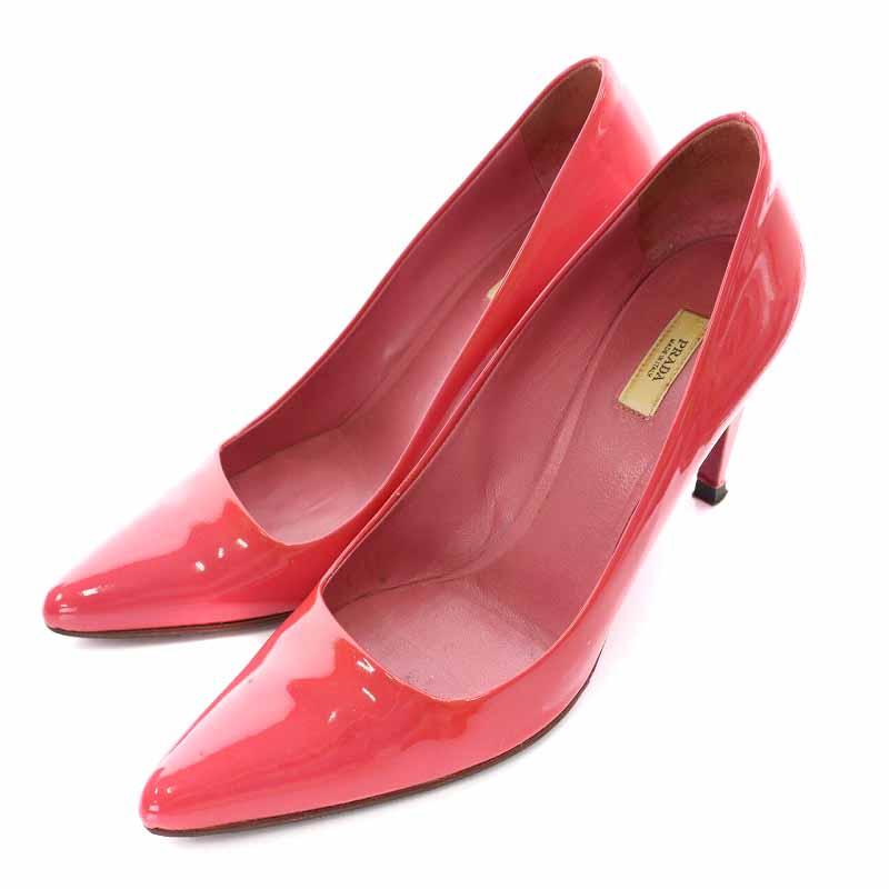 美品 PRADA プラダ レザーパンプス 36.5 23.5cm