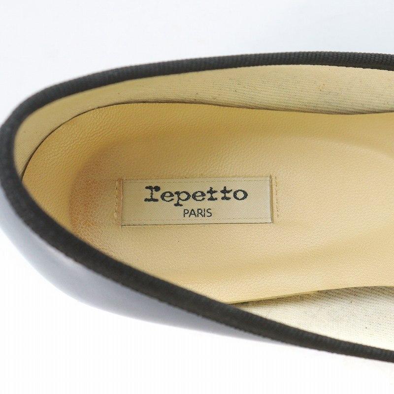 レペット Repetto パンプス エナメル ポインテッドトゥ リボン 39 24.7cm 黒 ブラック /KU ■BM レディース｜vectorpremium｜05