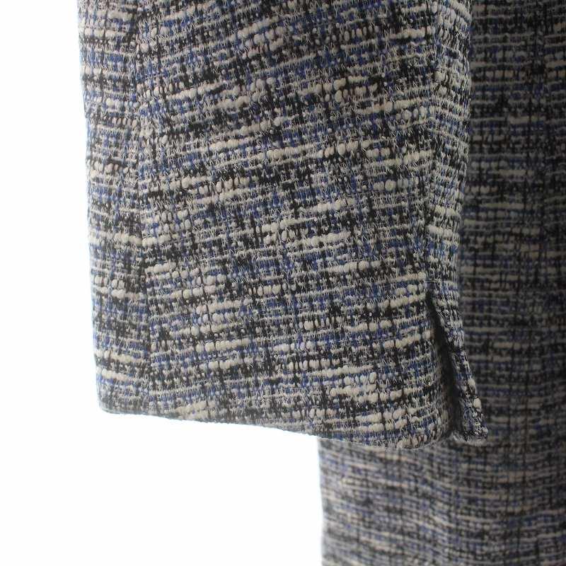 レリアン Leilian ネミカ NEMIKA ノーカラーコート ロング ツイード 11