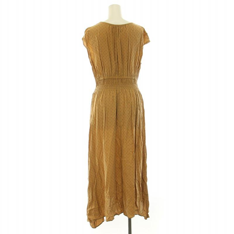 アナイ ANAYI フレアワンピース ギャザー ミモレ ロング ノースリーブ  