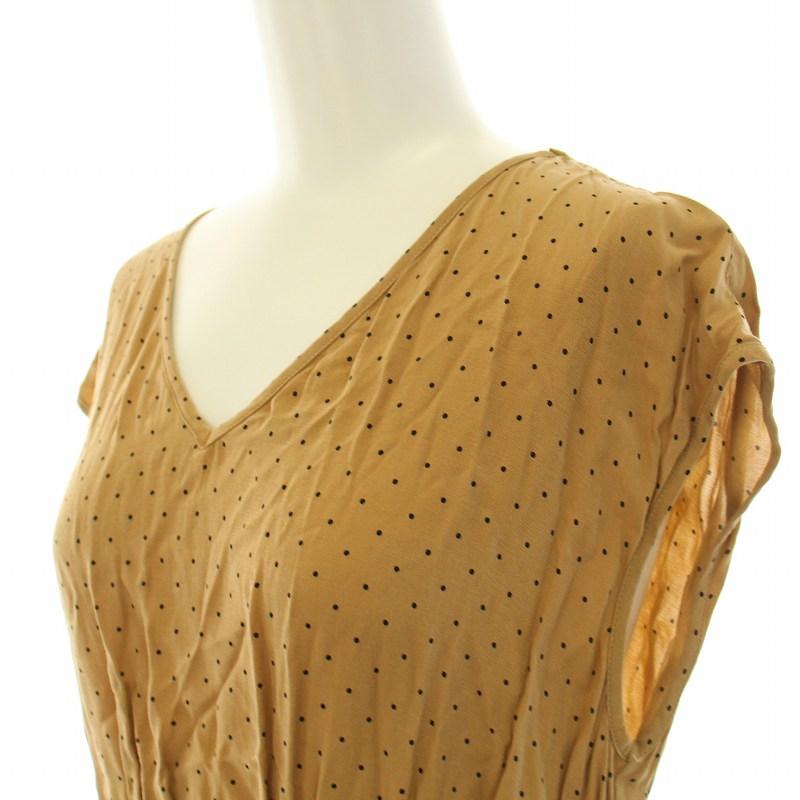 アナイ ANAYI フレアワンピース ギャザー ミモレ ロング ノースリーブ  