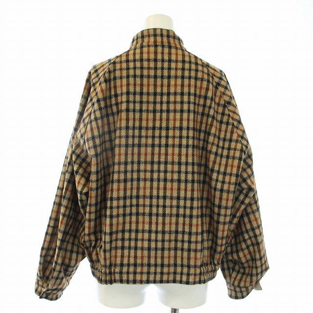 DAKS　ニットブラウンチェック リバーシブルジャンパー　Mサイズ DAKSニットブラウンチェック リバーシブルジャンパーMサイズ