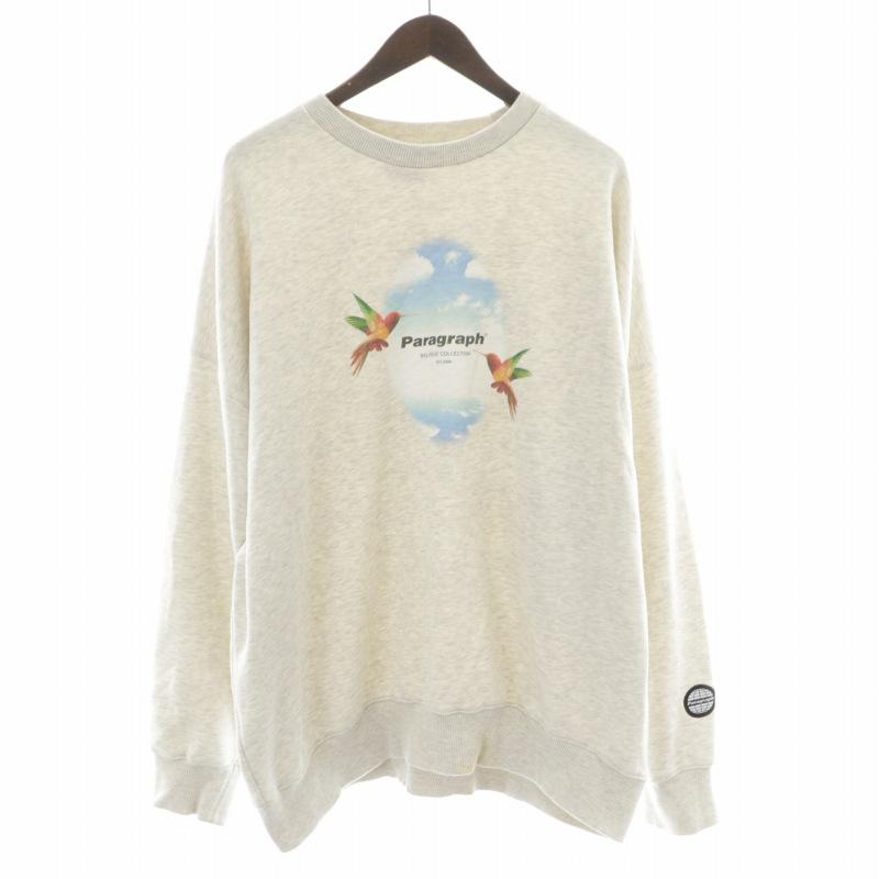 パラグラフ paragraph P08 スウェット トレーナー 裏起毛 プリント
