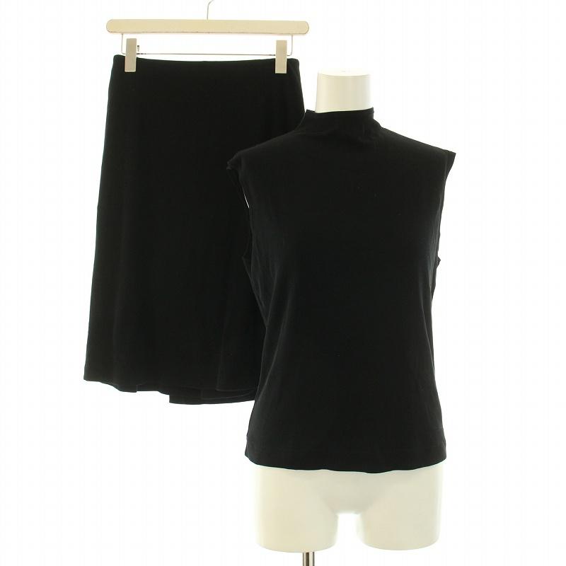 ヨシエイナバ セットアップ 上下 カットソー ノースリーブ ハイネック  