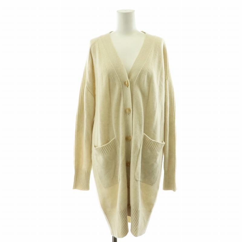 デパリエ DEPAREILLE リブニット カーディガン 長袖 ロング カシミヤ混
